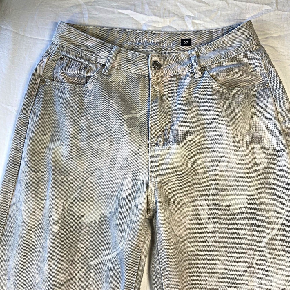 For Justify Women's Bootcut Jeans Mid Rise Acid Wash Gray Denim 5-Pocket